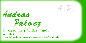 andras palocz business card